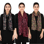 Multicolor Printed Fancy Stole/Scarf/Chunni for Girls – Pack of 3 | Lightweight & Comfortable for All Seasons