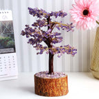 Natural Amethyst Crystal Tree for Spiritual Home Decor & Office Desk Decoration | Healing Crystals for Stress Relief & Emotional Balance | Vastu Decorative Showpieces for Housewarming Gift (500 Beads)