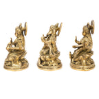 ARTVARKO Brass Lakshmi Ganesha Saraswati Idol Ganesh laxmi Murti Statue for Puja Home Office Success Entrance Decor Diwali Pooja Good Luck Gift 5 Inches