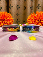 NY Lifestyles Lac Bangle Set for Women (Set of 6) | Elephant Print Glossy Finish Bangles | Traditional Rajasthani Cultural Design | Handmade Ethnic Jewelry for Festivals, Weddings & Daily Use (Multi, Size 2.8)
