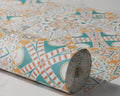 Dribble (45cm X 500cm) Eva Shelf Liner Mat Roll, Non Slip Drawer & Cabinet Liner for Kitchen, Waterproof Oilproof Washable Fridge Mat, Anti Skid Multipurpose Mat (Green/Yellow Mandala Art) Kafalo