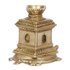 ARTVARKO™ Brass Tulsi Kyara Tortoise Diya Home Pooja Puja Idol Statue for Gift Living Room Mandir Décor (7.5x11x9.5)