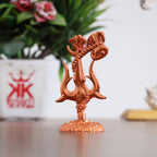 KridayKraft Metal Shivshakti Om Trishul Damru Rudaksha Mala Idol Symbol Statue. (Copper Finish)