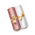 Leaf & FEATHER™ Muna Satin Hijab Scarf for Women | Pack of 2 Hijab Set | 200 x 70 cm | Silky Smooth & Lightweight | Premium Everyday Color Collection (2. Rose Taupe - Pure White)