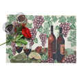 PRAKARTIK BY INDUARTS Wine & Dine Eco-Friendly Cotton Dining Table mats – Reusable, Machine Washable, Everyday Use Multicolor Rectangular Placemats, Set of 4 (33x47 cm) Kafalo