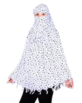 Navvi Pure Cotton Printed White Scarf for Women & Girls | Scarf with Head Cover | Scarves |Bandana| Hijab | Dupatta | Protection from Sunlight, Dust | Usable for Scooty, Bike