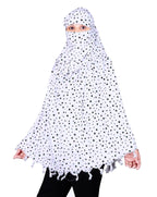 Navvi Pure Cotton Printed White Scarf for Women & Girls | Scarf with Head Cover | Scarves |Bandana| Hijab | Dupatta | Protection from Sunlight, Dust | Usable for Scooty, Bike