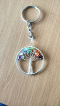 Shivalaya Gems Crystal 7 Chakra Life of Tree Keychain