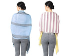 Flyer Female Viscose Women'S Stole/Scarf Colour- Yellow & Purple And Sky Blue Soft Ethnic Scarves Pack Of 2 St-08-Blue-St-01