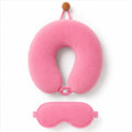 ONOTIC Kids Travel Neck Pillow, Comfort Support for Boys Girls, Neck Pillow for Girls Boys, Travel Accessories (Pig with Eyes Mask)