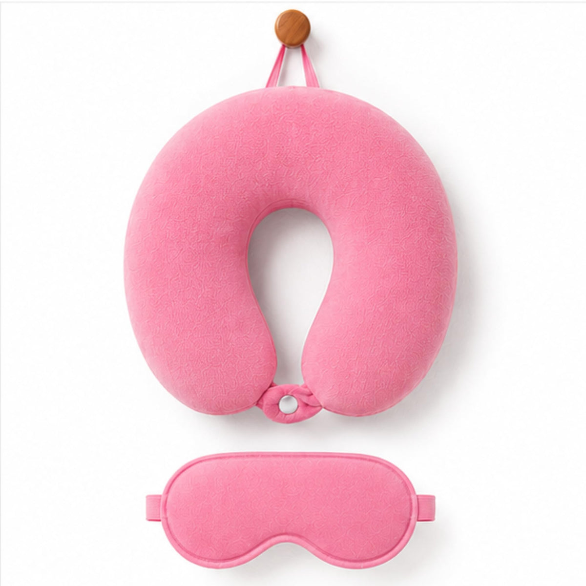ONOTIC Kids Travel Neck Pillow, Comfort Support for Boys Girls, Neck Pillow for Girls Boys, Travel Accessories (Pig with Eyes Mask)