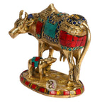 ARTVARKO Brass Unique Statueidol Kamadhenu Cow God Idol Religious Sculpture Figurine for Home & Office- Product Size: 6 Inch