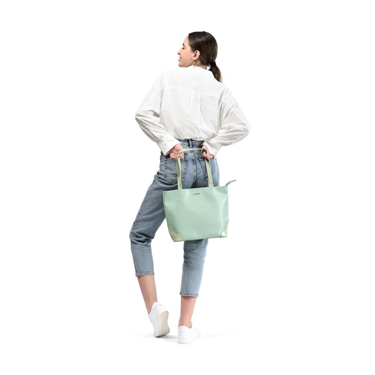 Fastrack Everyday Chic Tote Bag | Faux-Leather Women's Handbags | Tote for Casual Carry | Tote for Casual Carry