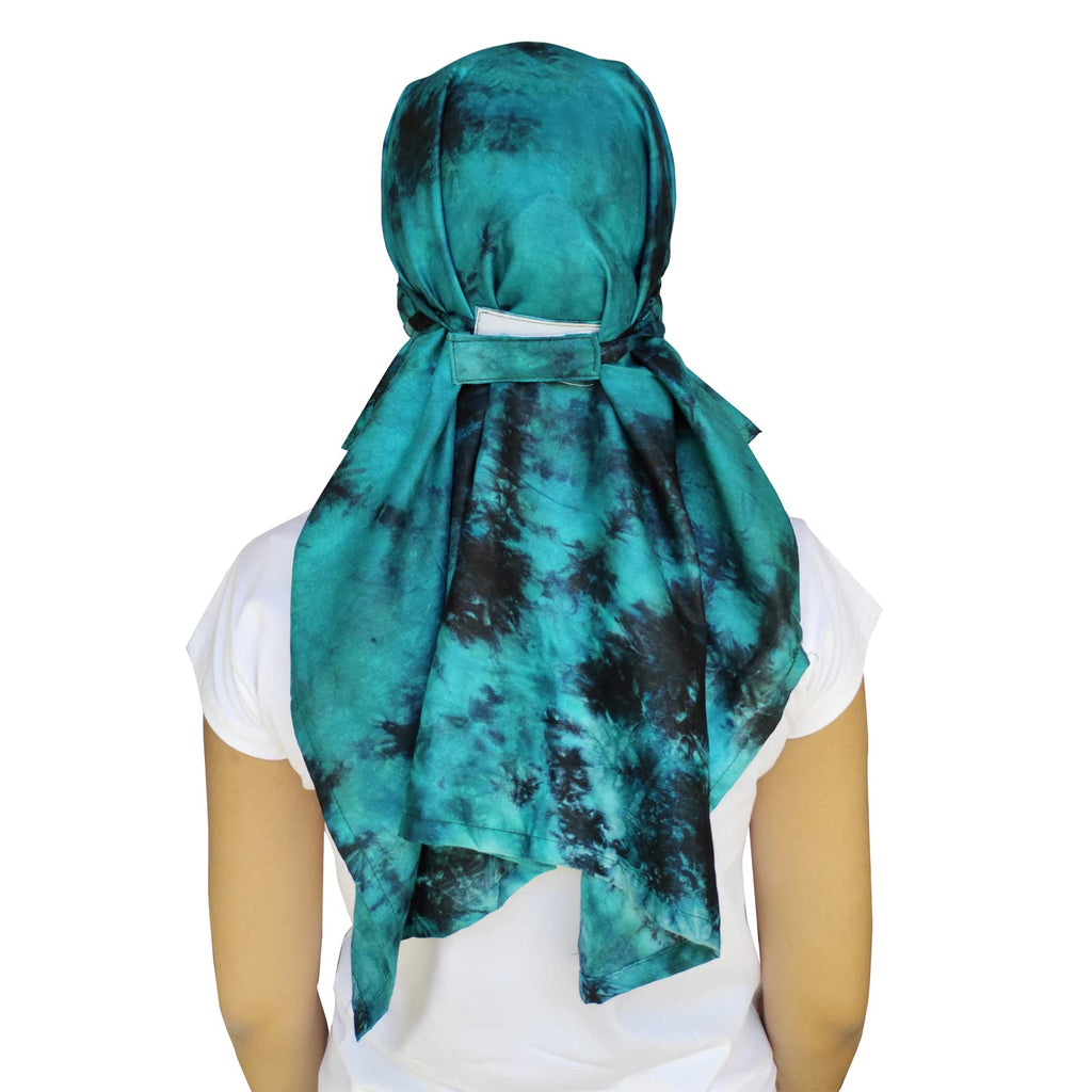 Switchon Rayon Female Tie Dye Innovative Scarf For Women With Closer 3 Inch Hook And Loop Tape Size Adjustable (Green)