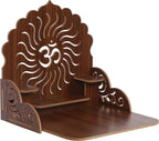 CrazyInk Wooden Handmade Wall Hanging Beautiful Temple | Small Pooja Mandir for Home and Office