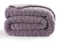 BSB HOME Flannel with Sherpa Luxurious Super Soft Fluffy Cozy Fuzzy Warm Reversible Single Bed Blanket for Heavy Winter 500GSM Blanket/Quilt Rajaai - Color- Levender, 220 x 150 Cm, Weight- 2kg Kafalo