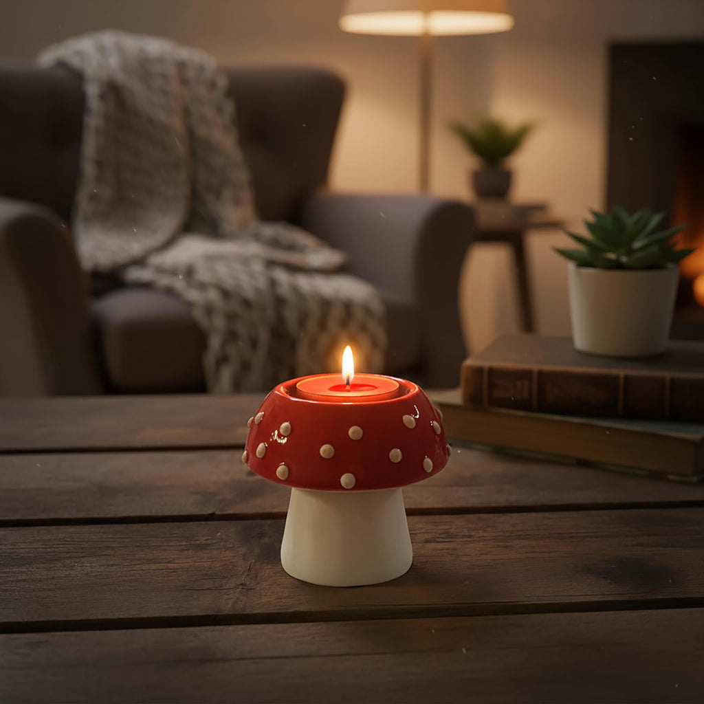 HearthEase Tea Light Candle Holder Set of 2 Ceramic | Handcrafted Decorative Votive Stand, Diya Holder for Home Decor, Table Decor, Garden Decor, Diwali Decoration, Housewarming Gift
