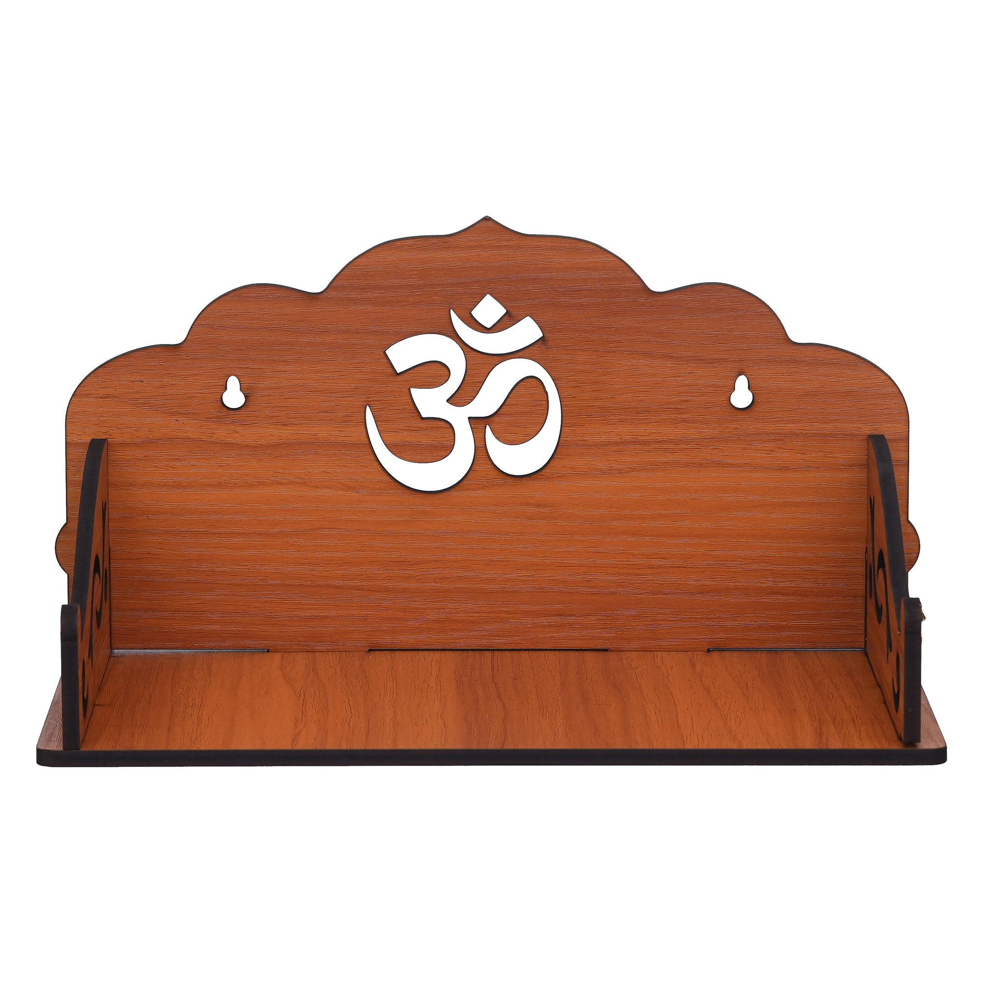 Webelkart®️ Premium OM Wooden Temple Beautiful Plywood Mandir Pooja Room Home Decor Office/Home Temple (Brown)