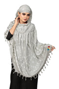 PRACHARAN Women Cotton Stylish Hand Printed Scarf, Anti Pollution Full face Scarf With UV Sun Rays Protection Scarves for Women and Girls (Grey)