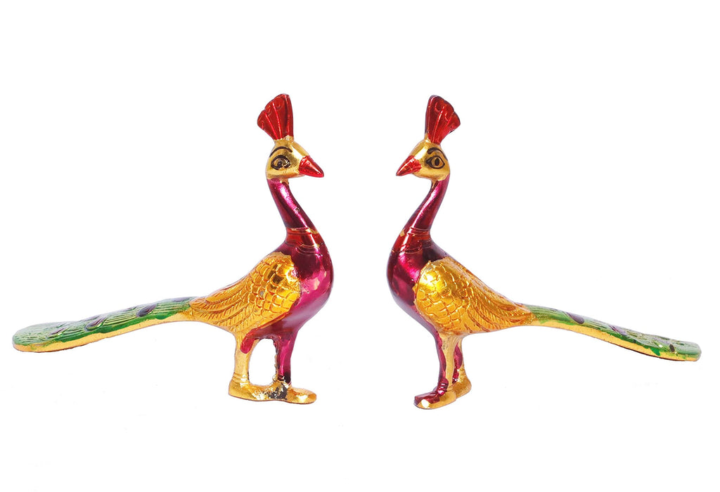 KridayKraft Peacock Metal Statue,Lovers Peacock Couple Pair Showpiece Statue for Home,Office Decor, Romantic Gift to Boyfriend,Girlfriend,Animal Showpiece Figurines...