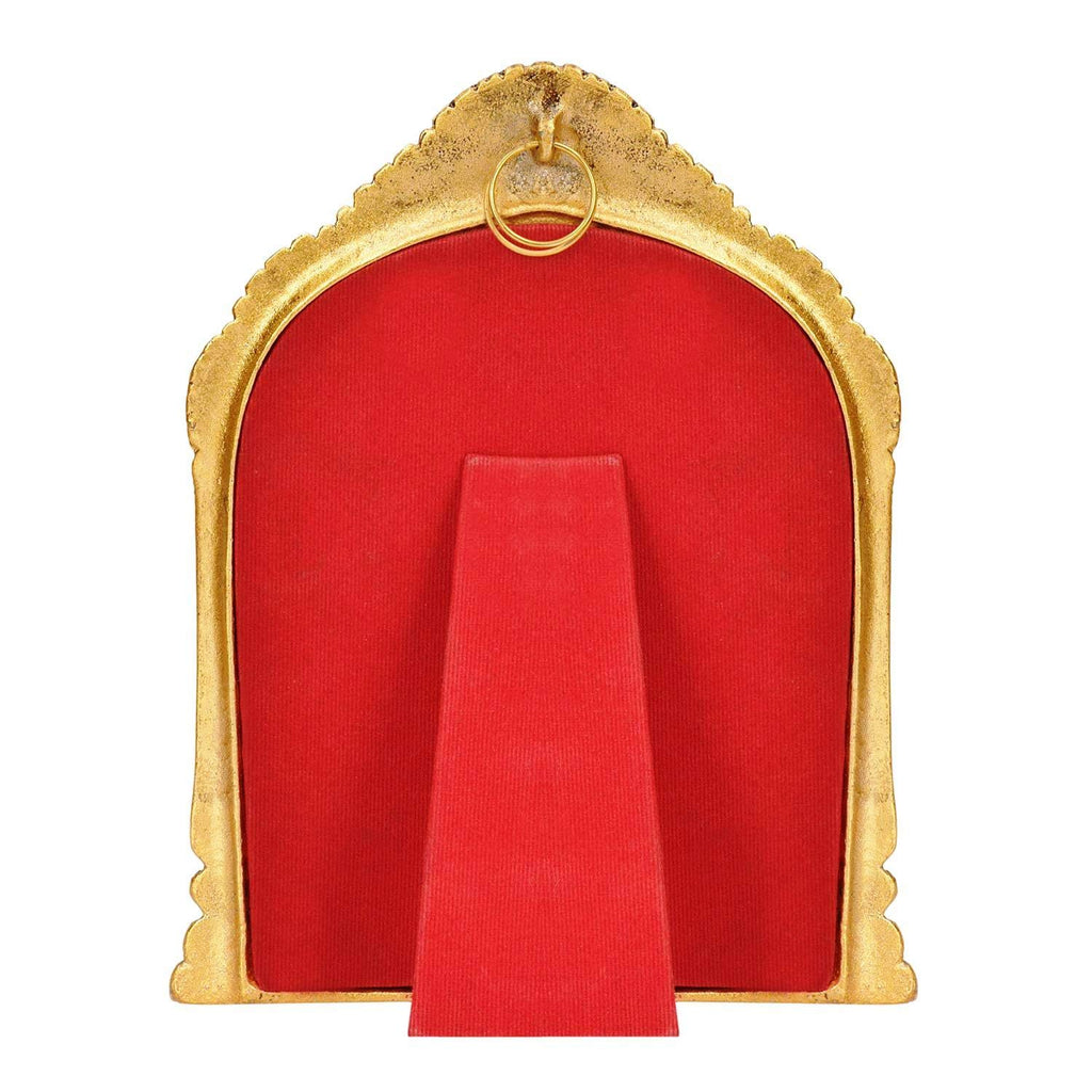 Prince Home Decor & Gifts Antique Metal Lord Ram Darbar with Hanuman Ji Home decor Idol (Regular, Gold)