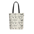 Eco Right Canvas Tote Bags for Women with Zip, College Bag for Girls, 100% Organic Cotton Tote Bag for Shopping, Travel & beach bags for women (Cute Animals)
