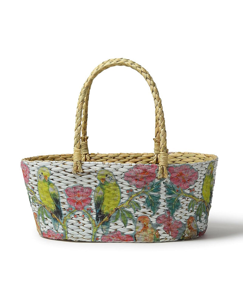 Seagrass Oval Fruit Basket and Gift Hamper for Home Use