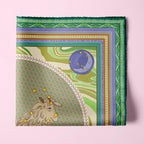 ULOS Women's Zodiac Signs Print Satin Scarf - Neck Scarf (Square) (22x22) (12 Designs)
