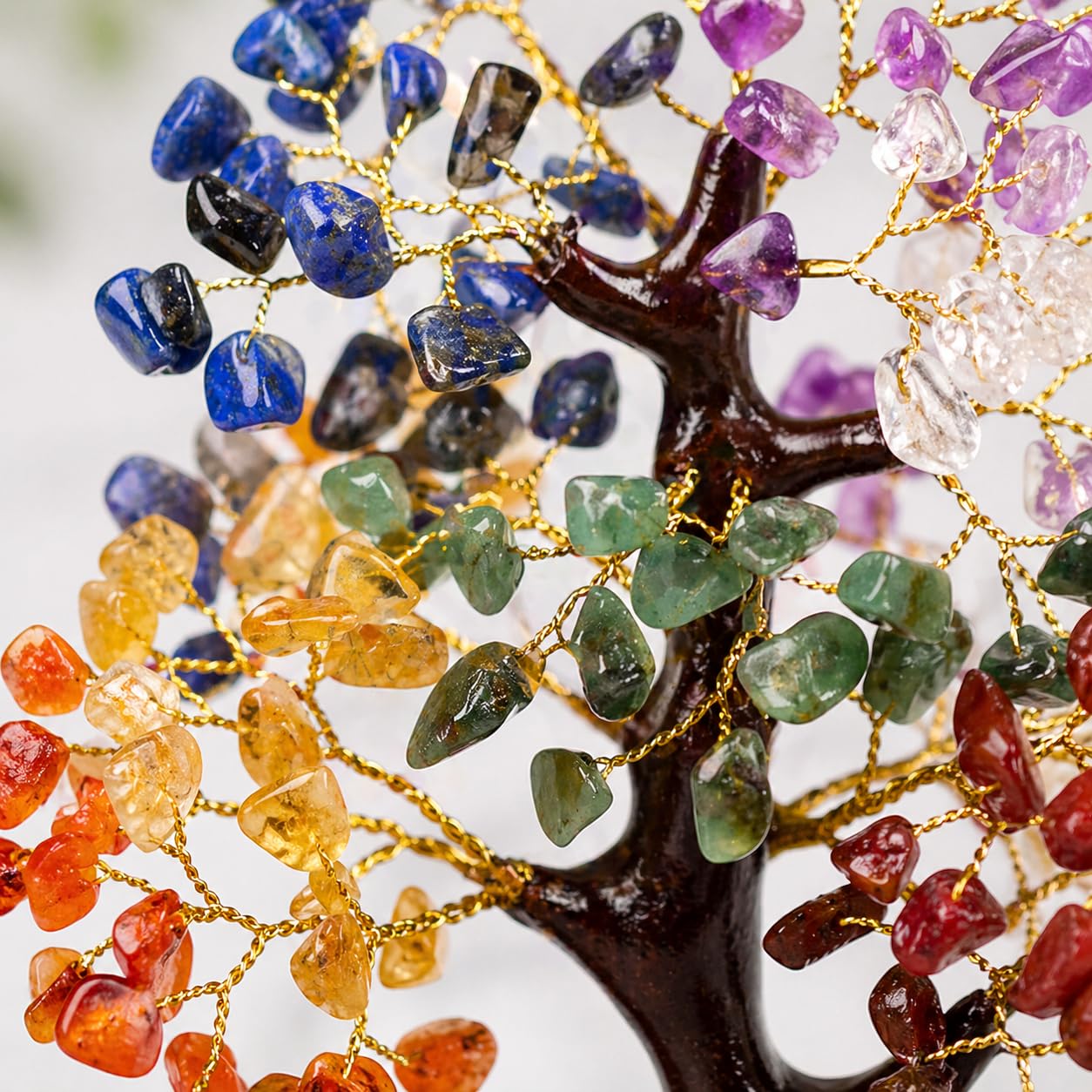7 Chakra Crystal Tree of Life for Home Office Decor & Positive Energy