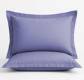 BSB Homes® Luxury Cotton Solid Flanged Pillow Covers | Ultrasoft Breathable Flap Closure | Pack of 2 Pillow Covers King Size (Lavander, 18 x 28 Inches)