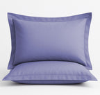 BSB Homes® Luxury Cotton Solid Flanged Pillow Covers | Ultrasoft Breathable Flap Closure | Pack of 2 Pillow Covers King Size (Lavander, 18 x 28 Inches)