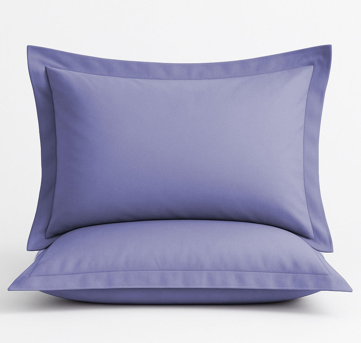 BSB Homes® Luxury Cotton Solid Flanged Pillow Covers | Ultrasoft Breathable Flap Closure | Pack of 2 Pillow Covers King Size (Lavander, 18 x 28 Inches)