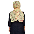 Switchon Rayon Mill dye Innovative scarf Hijab for Women with closer Hook and Loop Tape size adjustable -Scoty Scarf (Yellow Red)
