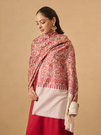 Pashmoda Women Ruhani Fine Wool Nalki Embroidered Shawl (Size: 40x80in, 101x203cm) EMS01