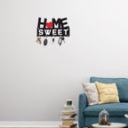 Artvibes Unique Stylish Wooden Key Holder for Wall Decor with Stylish Stainless Steel 5 Hooks Beautiful Key Organizer for Home Decoration(KH_807N)
