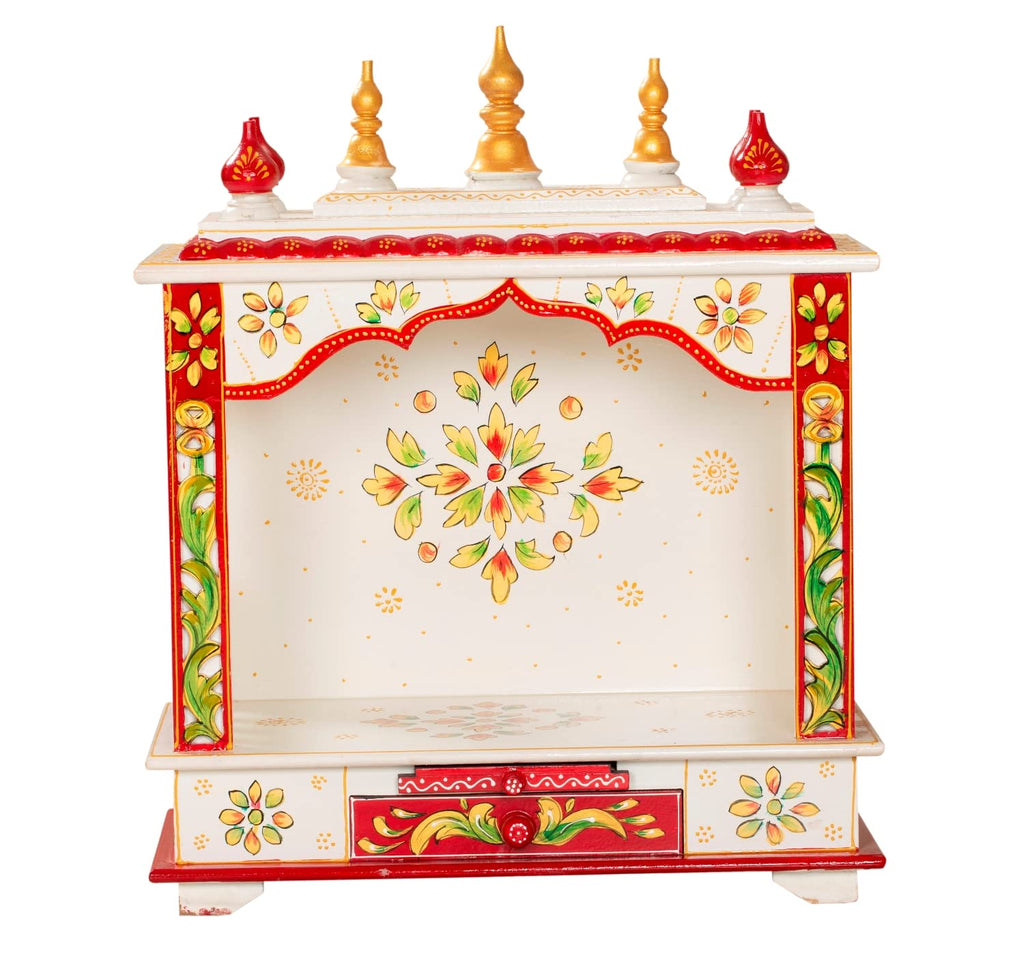 Kamdhenu art and craft Wooden Temple/Home Temple/Pooja Mandir/Pooja Mandap/Temple for Home (Bal4)
