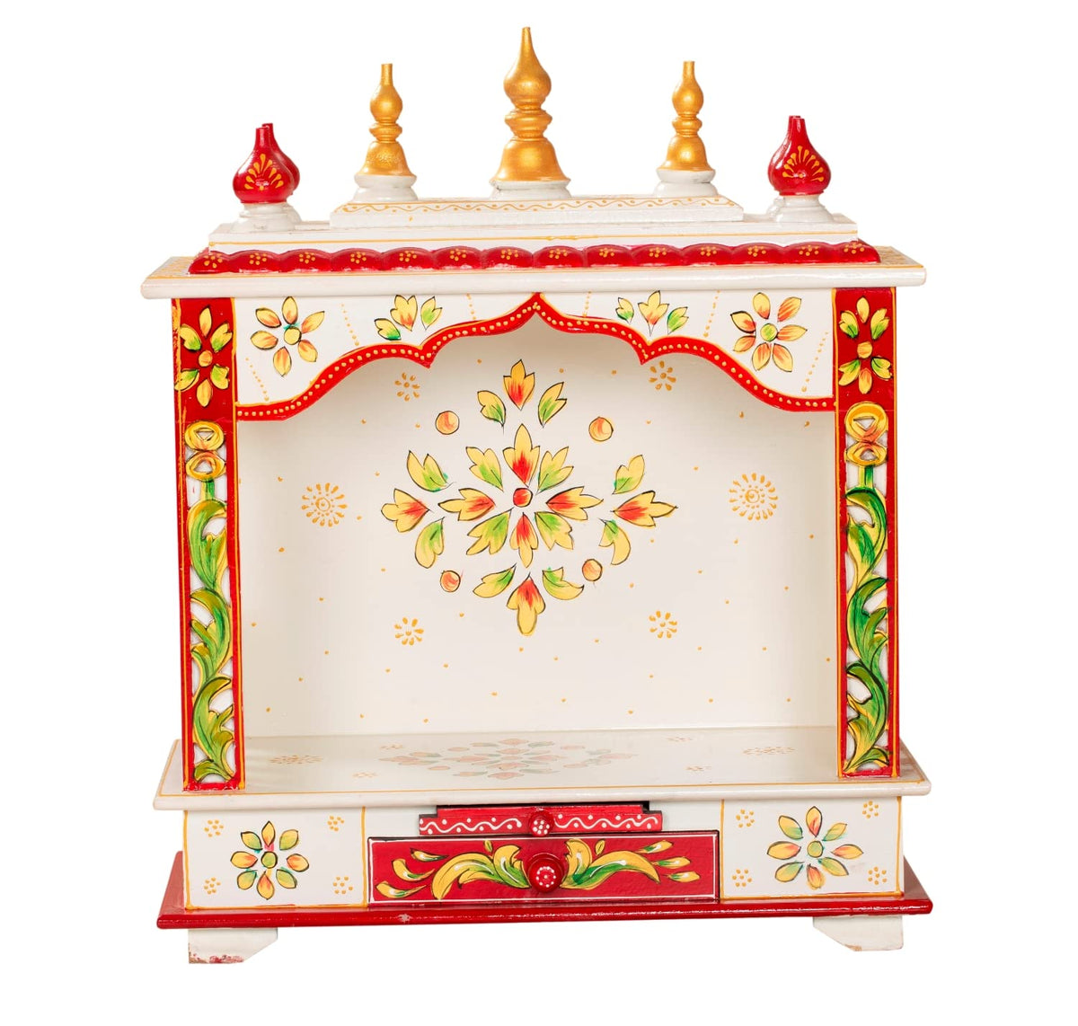 Kamdhenu art and craft Wooden Temple/Home Temple/Pooja Mandir/Pooja Mandap/Temple for Home (Bal4)