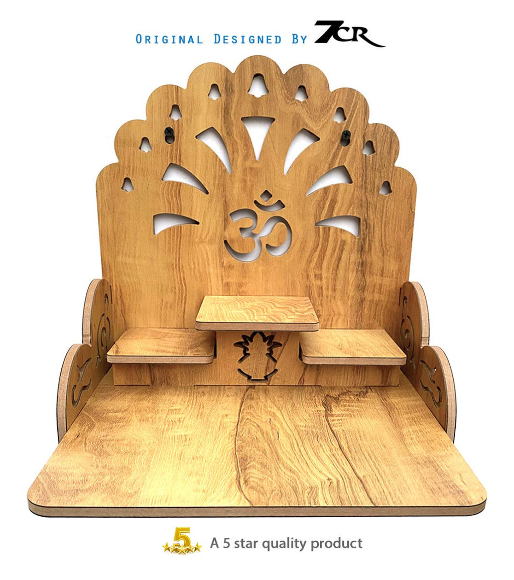 7CR Wood Temple (Beige_28 x 28 x 26 cm)