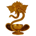 SVARUP Brass Ganesh Idol Oil Diya: Home Decor, Diwali Gift, Height 8.5 Inch