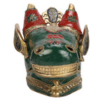 ARTVARKO Brass Nandi Bull Face Wall Hanging Sculpture for Home Office Decor 10 Inch