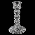 Pure Source India Crystal Taper Candle Holder,15 cm for Home Dining, Christmas & Diwali Decor