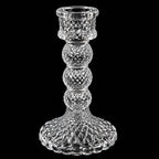 Pure Source India Crystal Taper Candle Holder,15 cm for Home Dining, Christmas & Diwali Decor