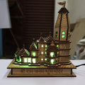A & S VENTURES Wooden Ram Mandir Ayodhya Model Authentic Design Ideal for Home Temple, Home Decor & Gifts (with LED Light)