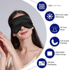 IVAR 3 in 1 Travel Set – Inflatable Neck Pillow, Eye Mask and Ear Plugs Airline Travel Kit (Grey)