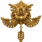 ARTVARKO Brass Najar Raksha Kavach Kirtimukha Yali for Home Shop Office Nazar Battu Kawach Wall Hanging Evil Eye Protector Batu Door Knocker 11 Inch