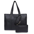 NUBUFF FASHION Womens croco Textured Shoulder Tote Bag (BLACK)