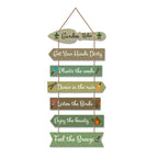Artvibes Garden Rules Wooden Wall Art For Garden | Balcony | Quotes Decor Item | Craft For Everyone | Decoration Wall Hanging Items | Wall Poster | Unique Gift | Garden Quotes Wall Hanging (WH_7002N)