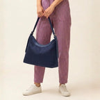 Eco Right Canvas Hand Bag for Women with Zipper | Shoulder Bags for Work, College & Travel | Crossbody Bag | Laptop Tote Bag for with compartment | Upto 14 Inch Laptop