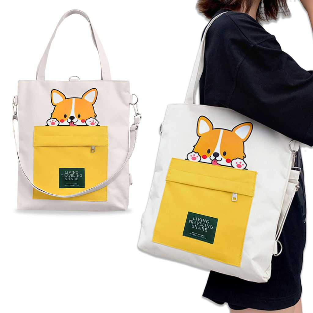 Kraptick Stylish Tote Bags, Shoulder Tote Bag for Everyday Use for Women Compact and Perfect Tote Bag, Shopping Bags (White)