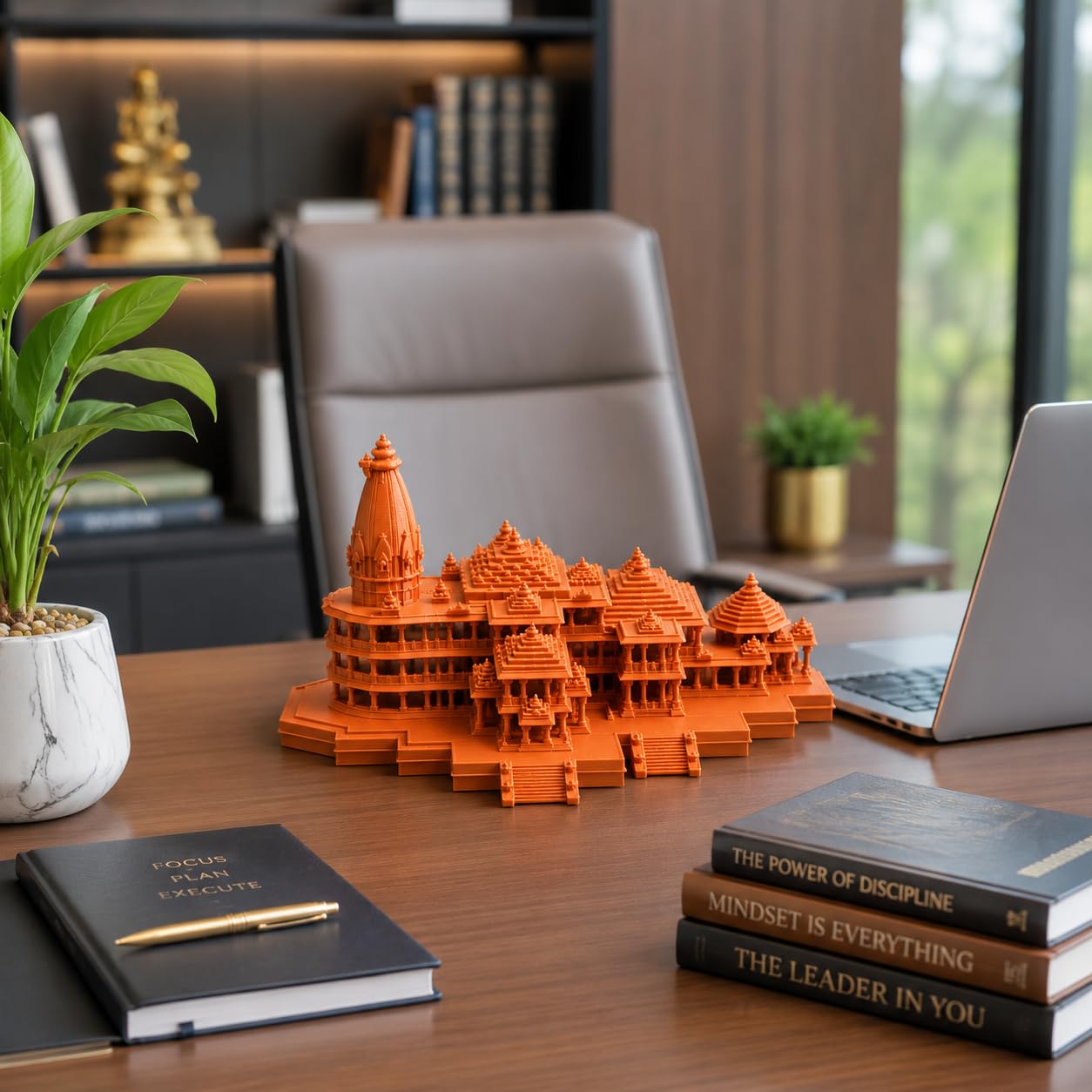 Abhimoments Ayodhya Ram Mandir 3D Printed Replica Model | Detailed Temple Miniature Statue | Premium PLA Architectural Collectible | Home Décor, Desk Display & Spiritual Gift